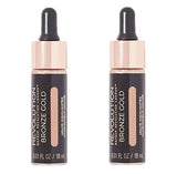 Pack of 2 Makeup Revolution Beauty Liquid Highlighter, Bronze Gold