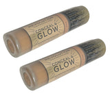 Pack of 2 Makeup Revolution Beauty Conceal & Glow Illuminating Foundation, F10.5