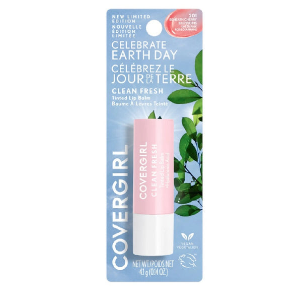 CoverGirl Earth Day Clean Fresh Tinted Lip Balm, Beneath Cherry Blossoms 201