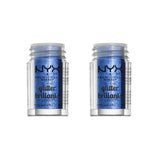 Pack of 2 NYX Face and Body Glitter Brilliants, Blue GLI01