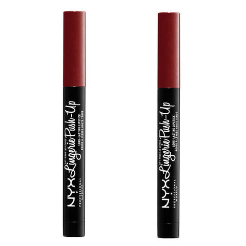 Pack of 2 NYX Lip Lingerie Push-Up Long Lasting Lipstick, Exotic LIPLIPLS12