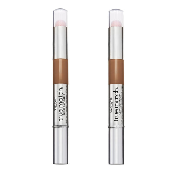 Pack of 2 L'Oreal Paris True Match Super-Blendable Multi-Use Concealer Makeup, Deep W9-10