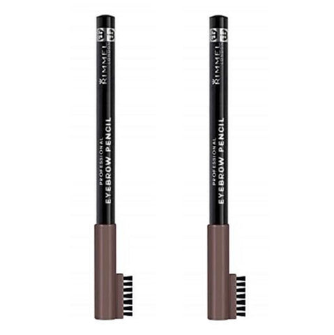 Pack of 2 Rimmel London Professional Eyebrow Pencil, Hazel 002