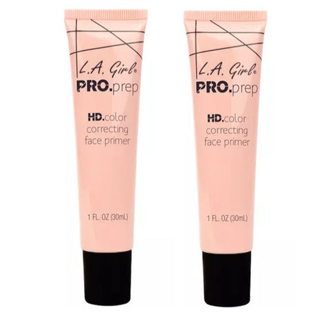 Pack of 2 L.A. Girl Pro Prep HD Color Correcting Face Primer, Cool Pink GFP913