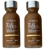 Pack of 2 L'Oreal Paris Makeup True Match Super-Blendable Liquid Foundation, Spiced Latte W9