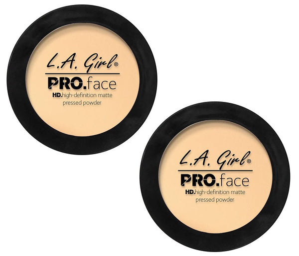 Pack of 2 L.A. Girl PRO Face High Definition Matte Pressed Powder, Nude Beige GPP605