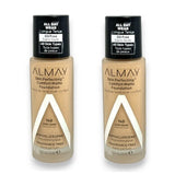 Pack of 2 Almay Skin Perfecting Comfort Matte Foundation, Cool Bare 140