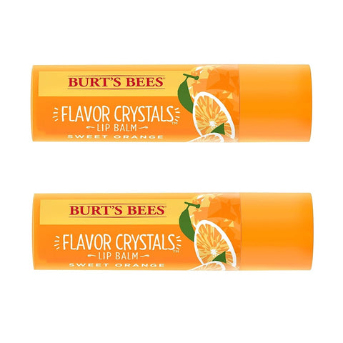 Pack of 2 Burt's Bees Flavor Crystals Lip Balm , Sweet Orange