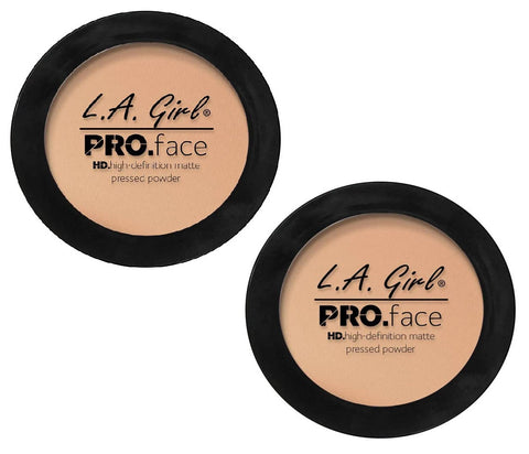 Pack of 2 L.A. Girl PRO Face High Definition Matte Pressed Powder, Buff GPP606