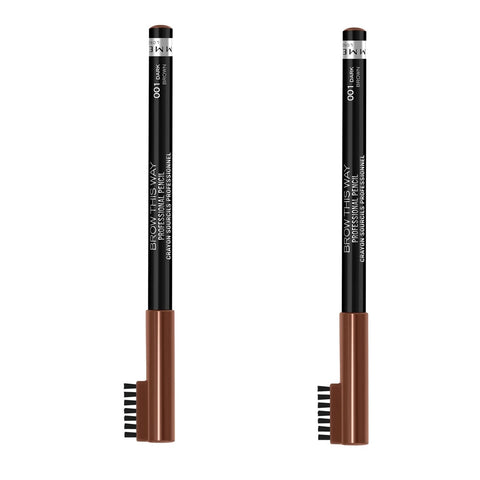 Pack of 2 Rimmel London Professional Eyebrow Pencil, Dark Brown 001