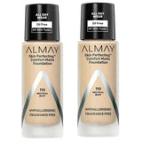 Pack of 2 Almay Skin Perfecting Comfort Matte Foundation, Neutral Buff 110