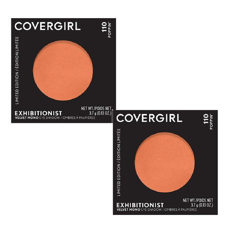 Pack of 2 CoverGirl Exhibitionist Velvet Mono Eye Shadow, Poppin' 110