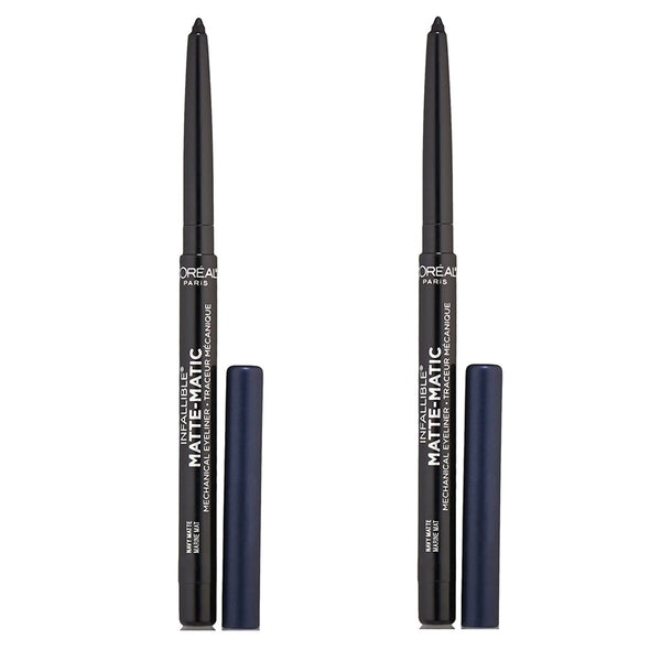 Pack of 2 L'Oreal Paris Infallible Matte-Matic Mechanical Eyeliner, Matte Navy 515