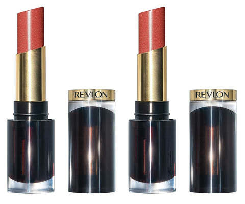 Pack of 2 Revlon Super Lustrous Glass Shine Lipstick, Glaring Coral 014