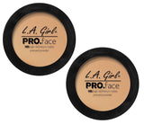 Pack of 2 L.A. Girl PRO Face High Definition Matte Pressed Powder, Soft Honey GPP608