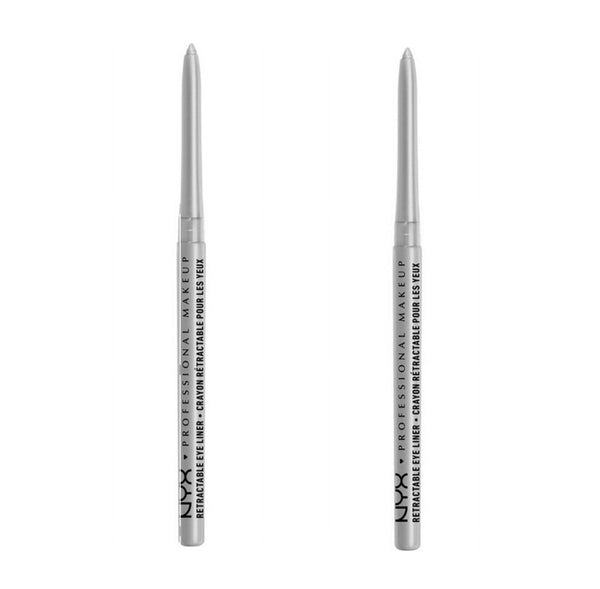 Pack of 2 NYX Professional Makeup Retractable Mechanical Eye Liner, Silver MPE05