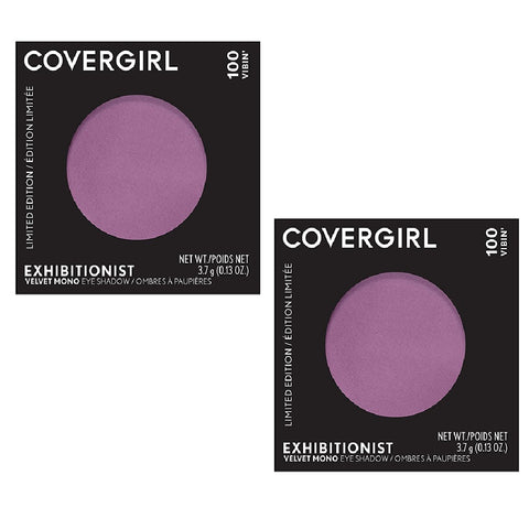 Pack of 2 CoverGirl Exhibitionist Velvet Mono Eye Shadow, Vibin' 100