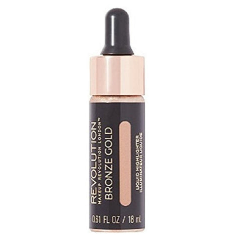 Makeup Revolution Beauty Liquid Highlighter, Bronze Gold