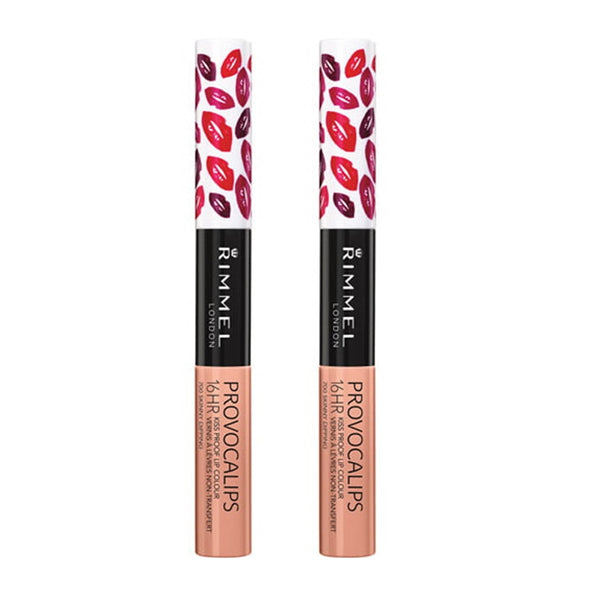 Pack of 2  Rimmel Provocalips 16HR Kiss Proof Lip Colour, Skinny Dipping 700