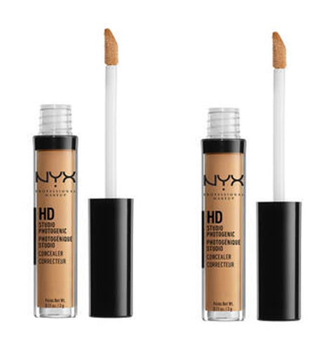 Pack of 2 NYX Professional Makeup HD Studio Photogenic Liquid Concealer, Tan CW07