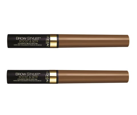 Pack of 2 L'Oreal Paris Brow Stylist Boost and Set Volumizing Brow Mascara, Light Brunette 480