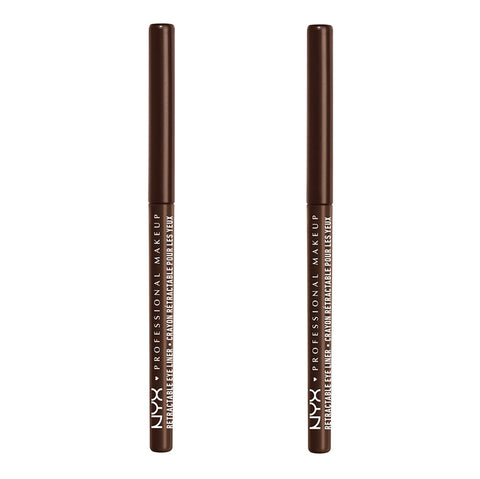 Pack of 2 NYX Professional Makeup Retractable Mechanical Eye Liner, Brown MPE04