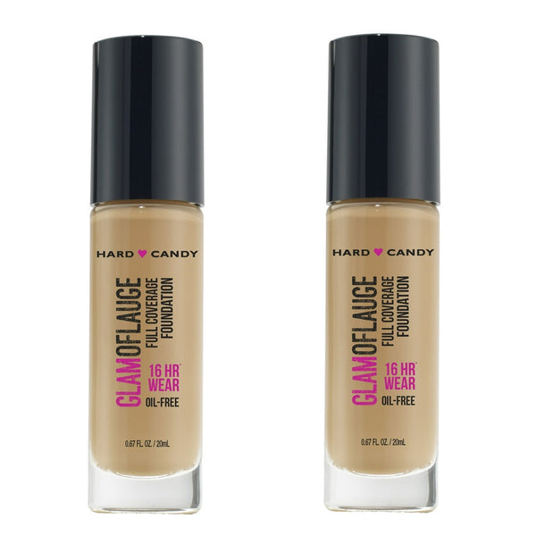 Pack of 2 Hard Candy Glamoflauge Full Coverage Foundation 16 HR Wear, Caramel 1516