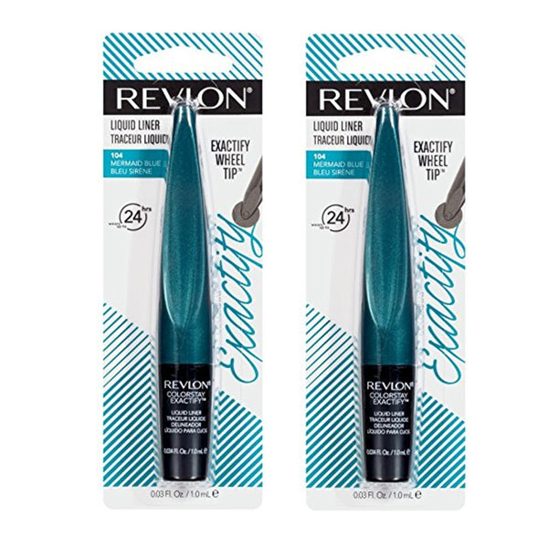 Pack of 2 Revlon Colorstay Exactify Liquid Liner, Mermaid Blue 104