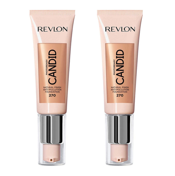 Pack of 2 Revlon PhotoReady Candid Natural Anti-Pollution Finish Foundation, Medium Beige 270