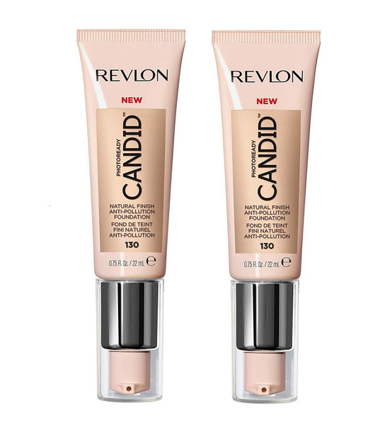 Pack of 2 Revlon PhotoReady Candid Natural Anti-Pollution Finish Foundation, Ivory 130