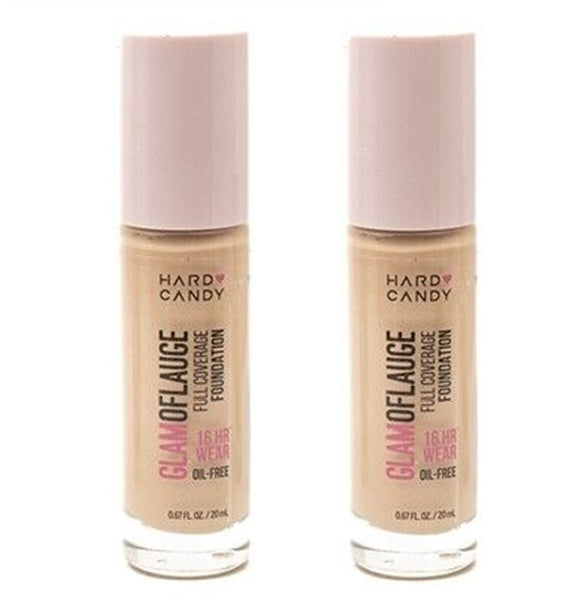 Pack of 2 Hard Candy Glamoflauge Full Coverage Foundation 16 HR Wear, Golden Sand 1515