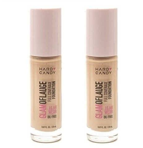 Pack of 2 Hard Candy Glamoflauge Full Coverage Foundation 16 HR Wear, Golden Sand 1515