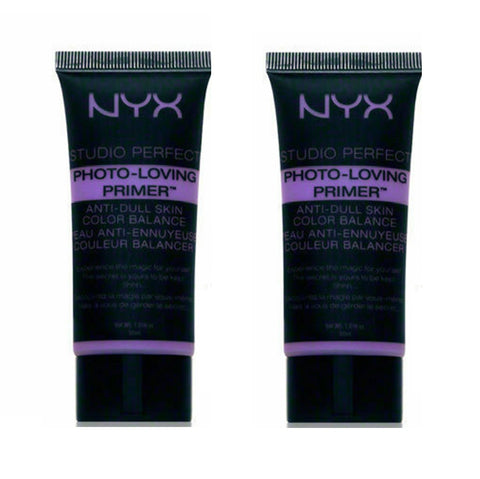 Pack of 2 NYX Studio Perfect Photo-Loving Primer, Lavender SPP03 (Anti-Dull Skin Color Balance)