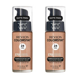 Pack of 2 Revlon Colorstay Combination/Oily Makeup, Matte Finish, Chestnut 270