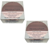 Pack of 2 Makeup Revolution Beauty Conceal & Fix Setting Powder, Light Yellow