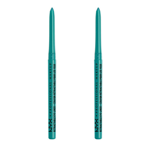 Pack of 2 NYX Professional Makeup Retractable Mechanical Eye Liner, Aqua Green MPE03