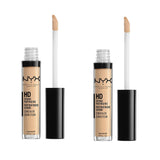 Pack of 2 NYX Professional Makeup HD Studio Photogenic Liquid Concealer, Beige CW04