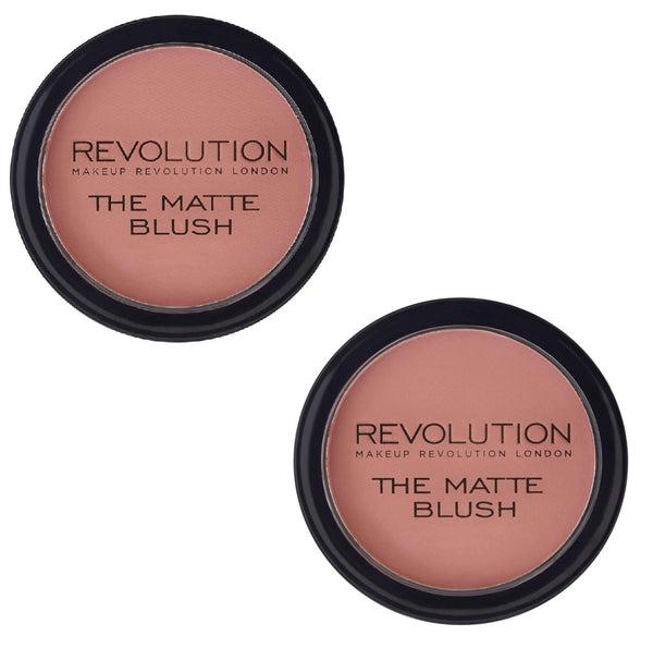 Pack of 2 Makeup Revolution Beauty The Matte Blush Powder, Fusion