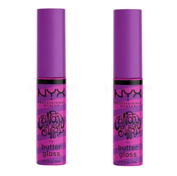 Pack of 2 NYX Professional Makeup Candy Swirl by Butter Gloss, Snow Cone BLGS03