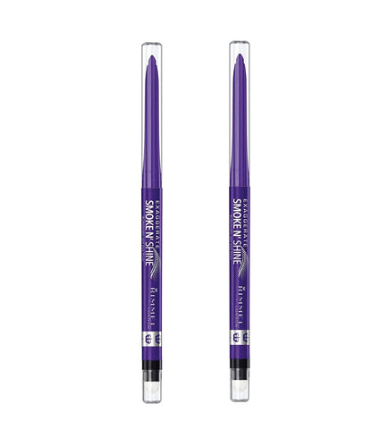 Pack of 2 Rimmel Exaggerate Smoke N' Shine Automatic Gel Eyeliner, Purple Craze 003