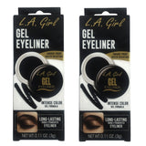 Pack of 2 L.A. Girl Gel Eyeliner, Jet Black GEL731