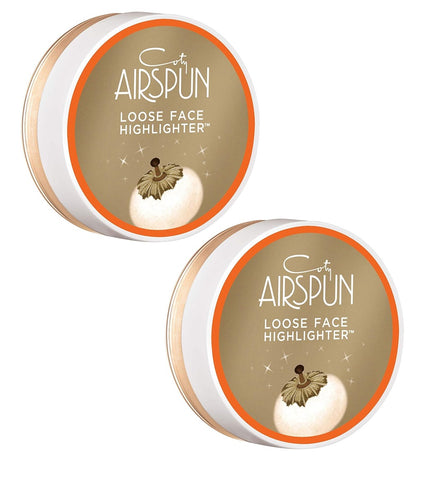 Pack of 2 Coty Airspun Loose Face Highlighter, Glow for Gold 300