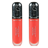 Pack of 2 Revlon Ultra HD Matte Lipcolor, Ashley Graham, Red Affair 004