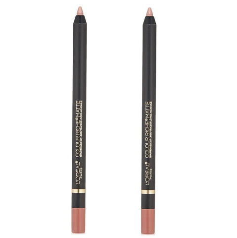 Pack of 2 L'Oreal Paris Colour Riche Matte Sharpenable Lip Liner, Matte's It 110