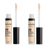 Pack of 2 NYX Professional Makeup HD Studio Photogenic Liquid Concealer, Alabaster CW00