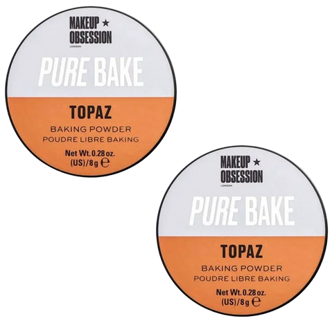 Pack of 2 Revolution Beauty Makeup Obsession Pure Bake Baking Powder, Topaz