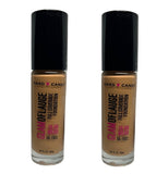 Pack of 2 Hard Candy Glamoflauge Full Coverage Foundation 16 HR Wear, Caramel 1516