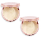 Pack of 2 Makeup Revolution Beauty Conceal & Fix Setting Powder, Light Yellow