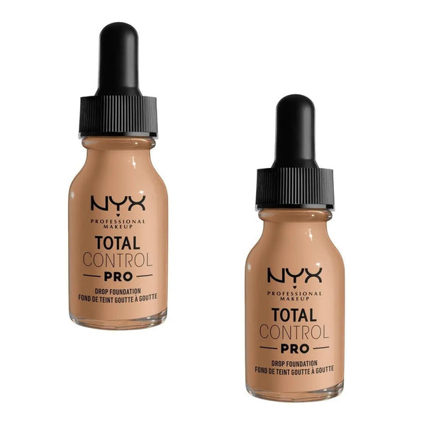 Pack of 2 NYX Total Control Pro Drop Foundation, Medium Olive TCPDF09