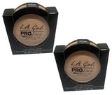 Pack of 2 L.A. Girl PRO Face High Definition Matte Pressed Powder, Buff GPP606
